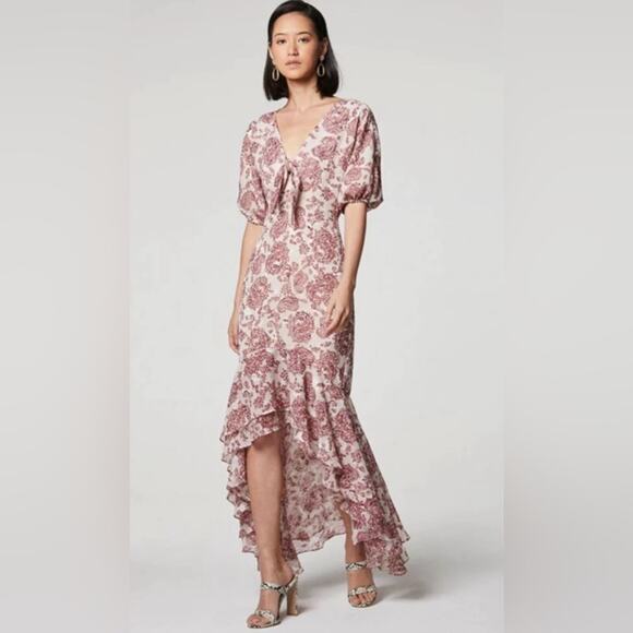 Revolve Elliatt Iridescent Sheath V-Neck Puff Sleeve Cocktail Dress Size Small - Picture 7 of 16